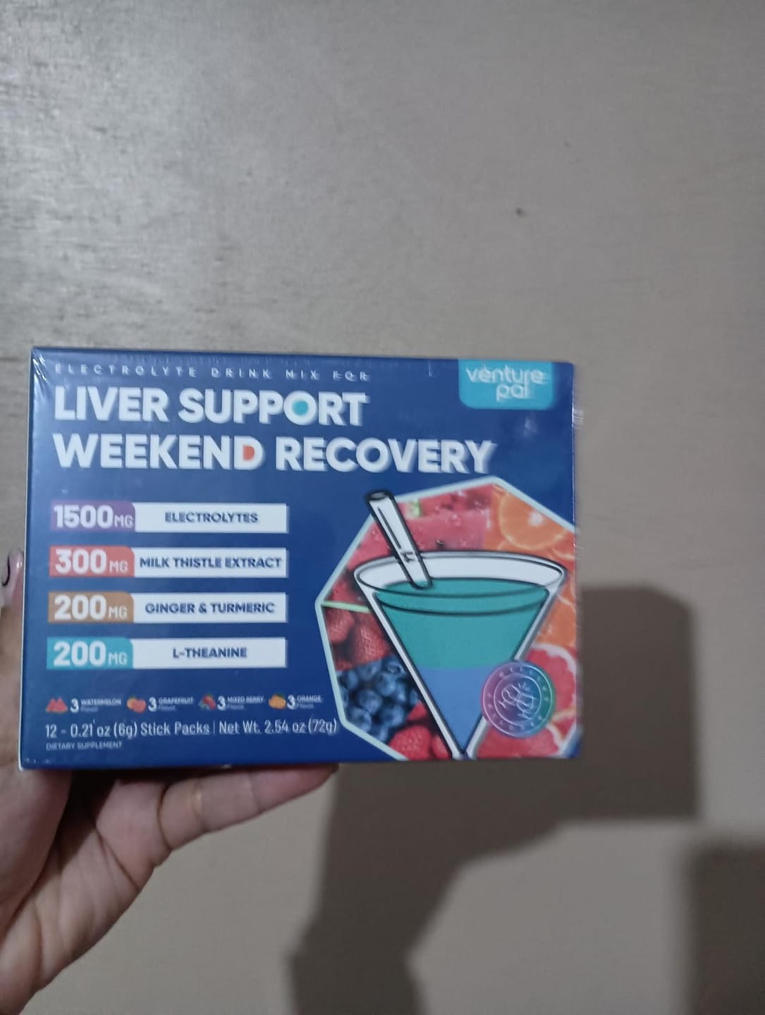 Customer photo review of Liver Support Sugar Free Electrolyte Powder Packets - Variety- 16 Sticks