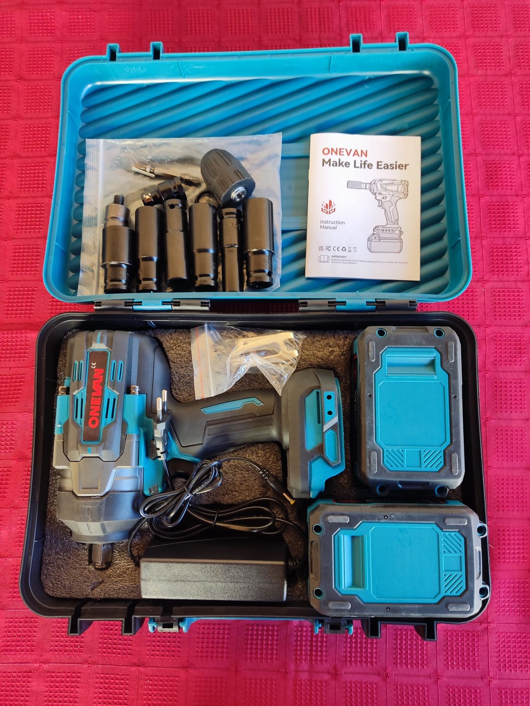 Customer photo review of ONEVAN 1/2" 2800N·m Brushless Cordless Impact Wrench(928VF Battery Upgrade – Long Lasting Power) | For Makita 18V Battery