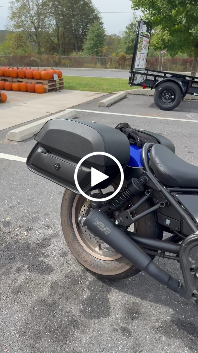 Customer video review of 28L - Pantheon Medium Quick Mount Honda Rebel 500 Motorcycle Saddlebags