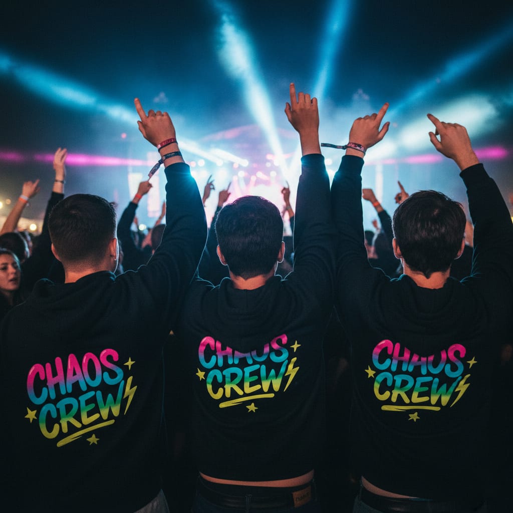Customer photo review of Chaos Crew Backprint – Hoodie