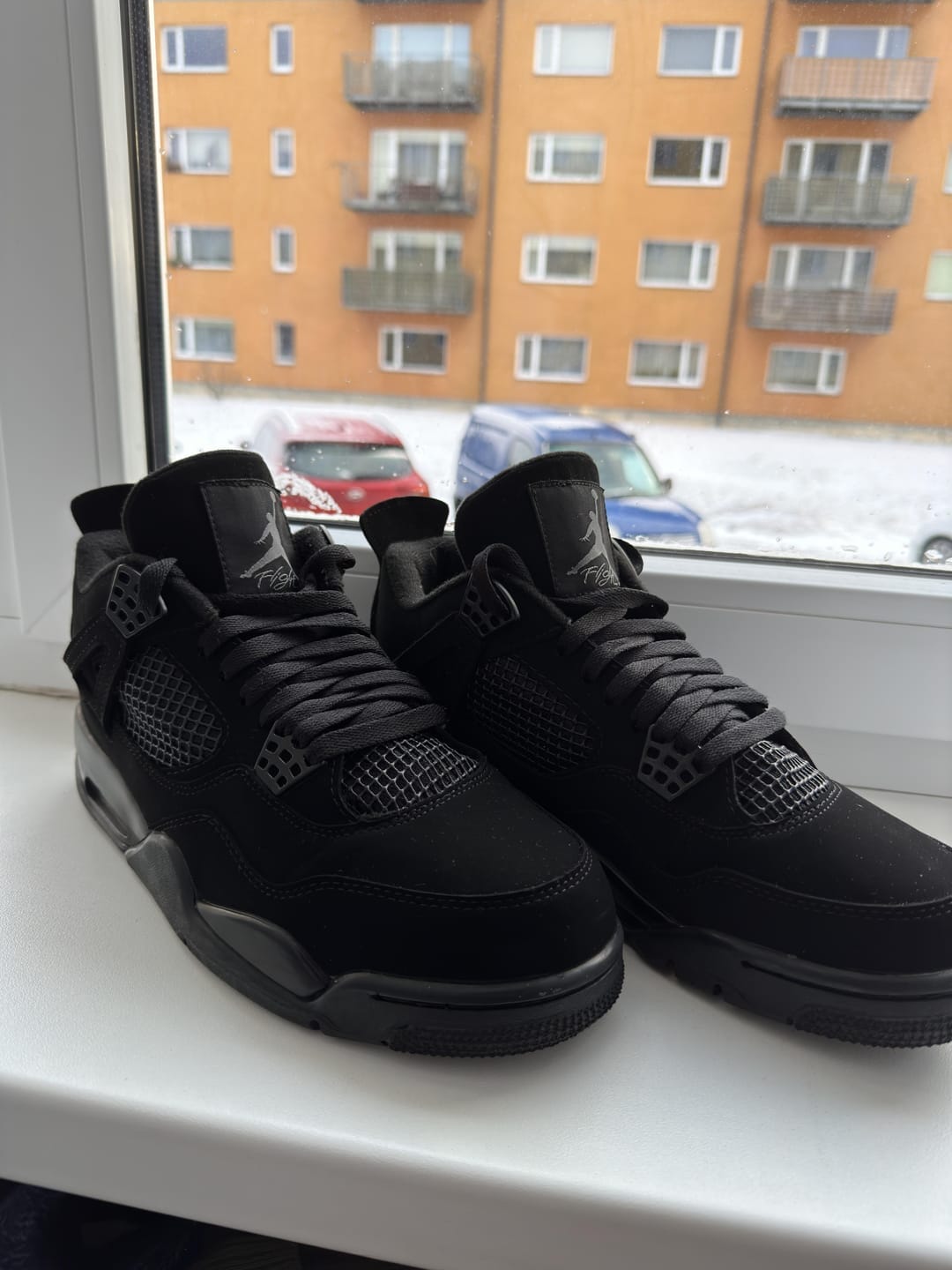 Customer photo review of JORDAN 4 Cat Sneakers - Black Unisex Streetwear Limited Edition