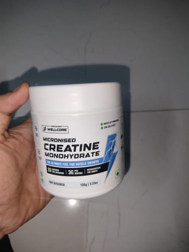 Customer photo review of Wellcore - Micronised Creatine Monohydrate (100g, 33 Servings)