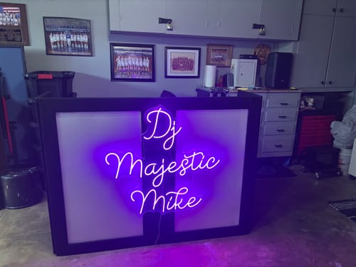 Customer photo review of DJ Majestic Mike | 2nd Version - Premium Neon Artwork