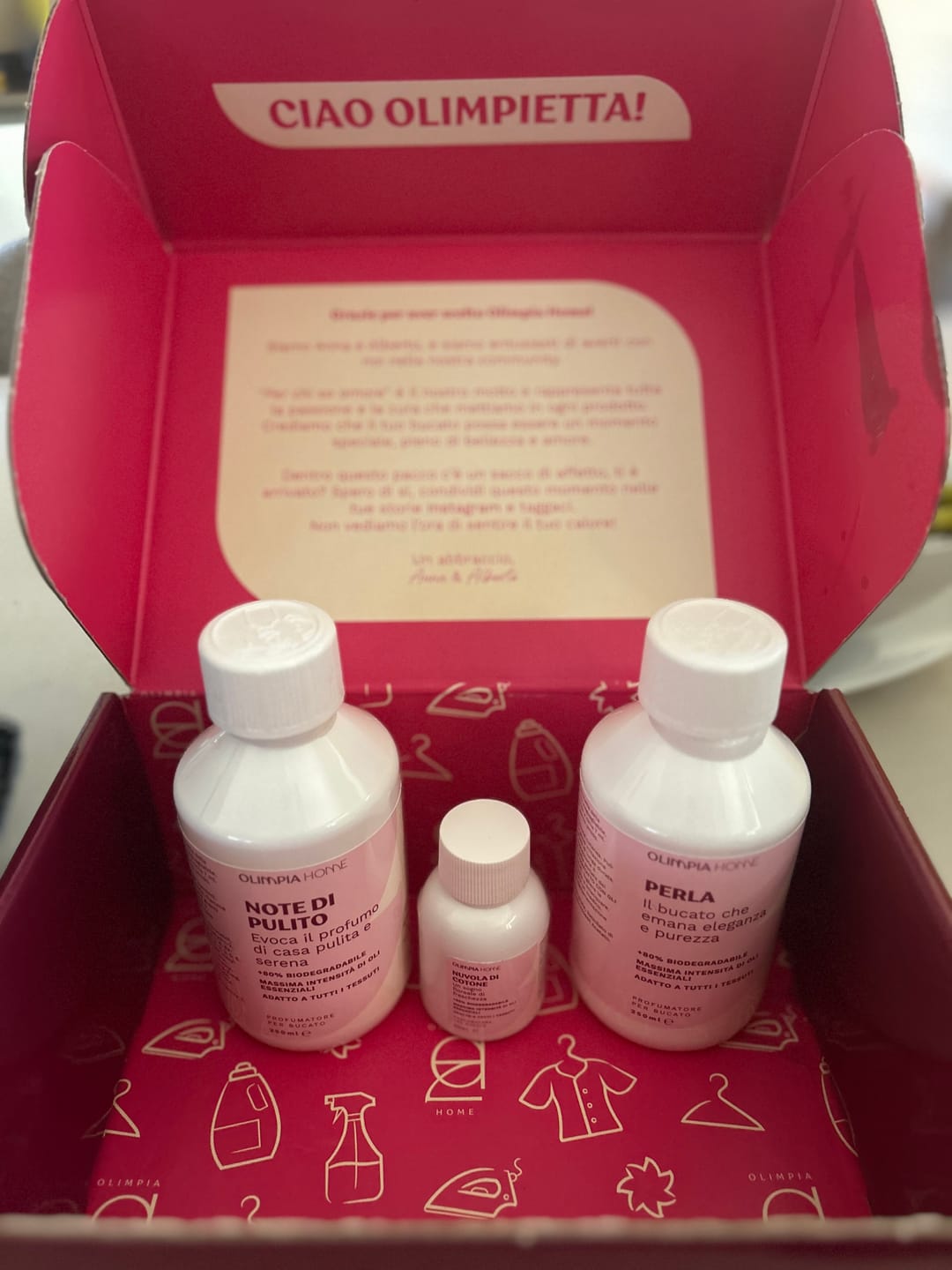 Customer photo review of Perla – Il bucato che emana eleganza e purezza