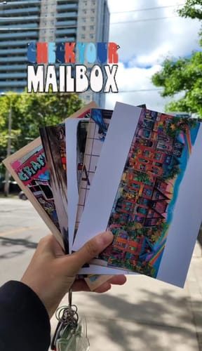 Customer photo review of Danforth Welcome to Greektown Toronto Postcard | Rob Croxford
