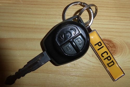 Customer photo review of Personalised Metal Number Plate Keyring