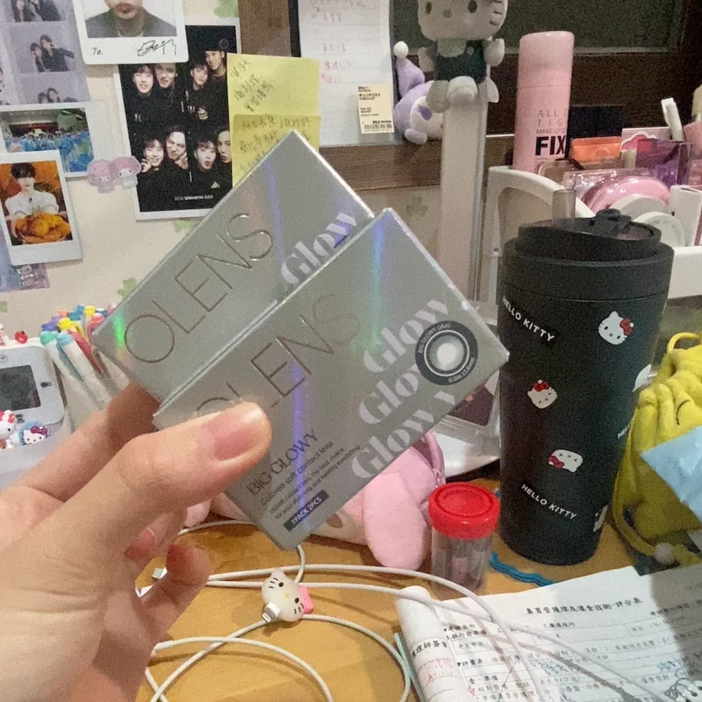 Customer photo review of OLENS Big Glowy Gray（月拋/2片）