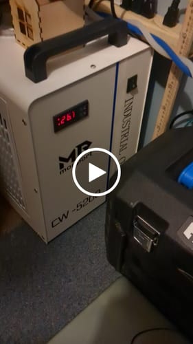 Customer video review of Monport 6L CW-5200 Industrial Water Chiller for 40W-150W CO2 Laser Engraver