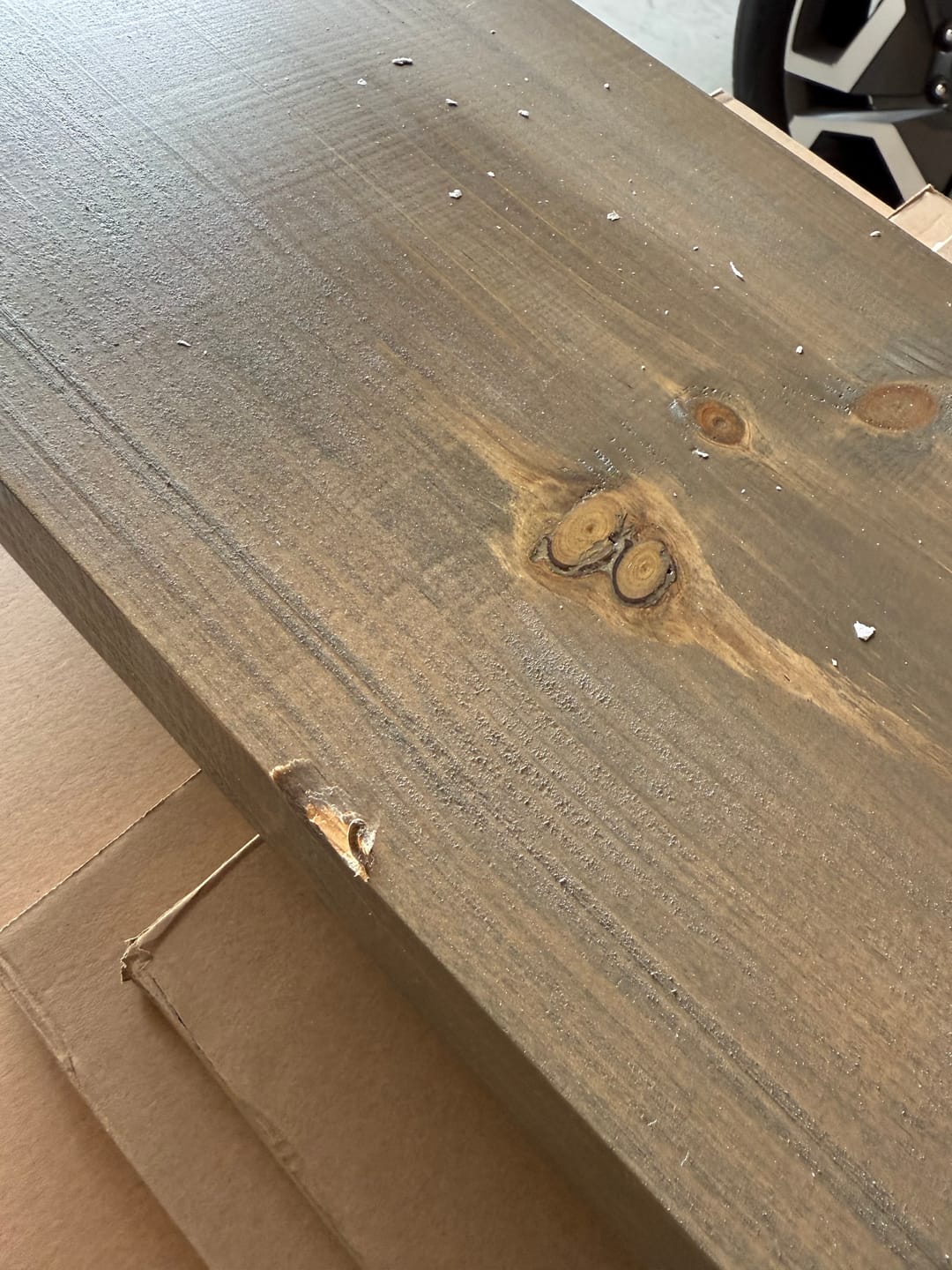 Customer photo review of RECLAIMED WOOD FLOATING SHELVES