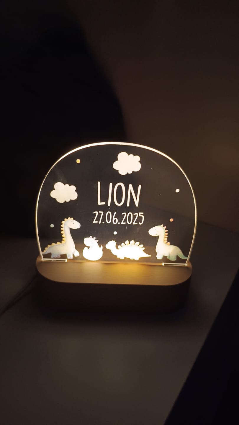 Customer photo review of Nachtlicht Kinder personalisiert - Baby Reh