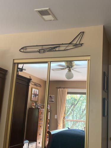 Customer photo review of 767-300F Silhouette Metal Wall Art