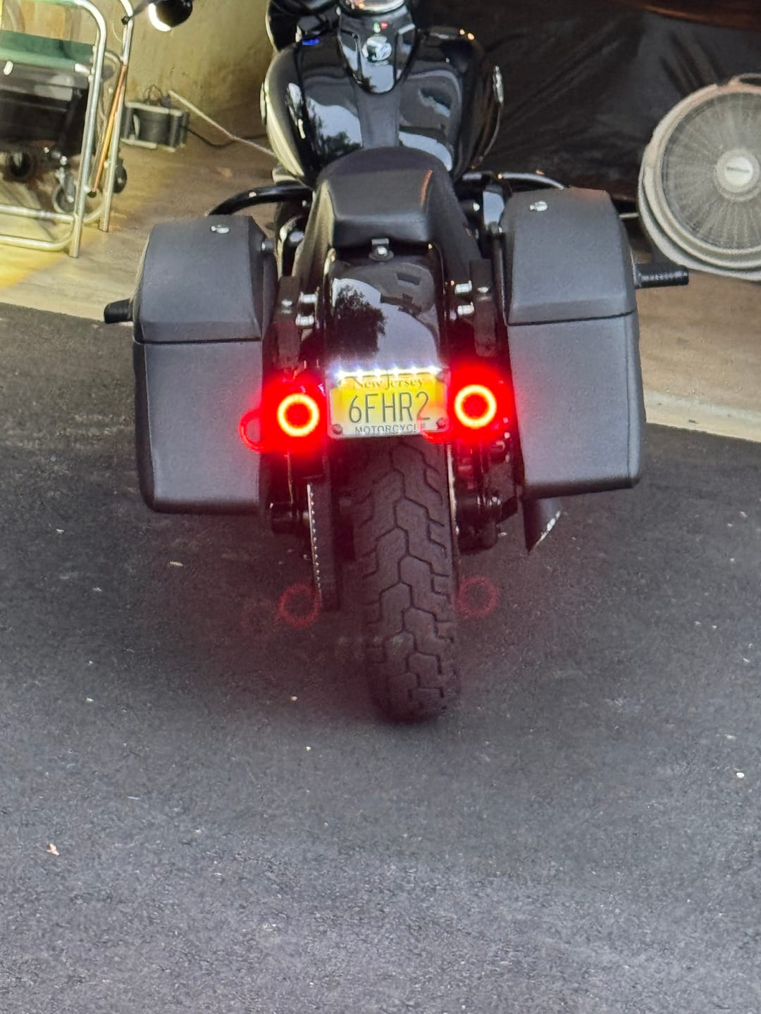 Customer photo review of Viking License Plate And Turn Signal Relocation Kit For Harley Davidson Softail Slim