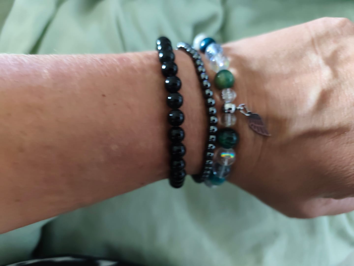Customer photo review of Bracelet "Guidance" en Obsidienne Œil Céleste