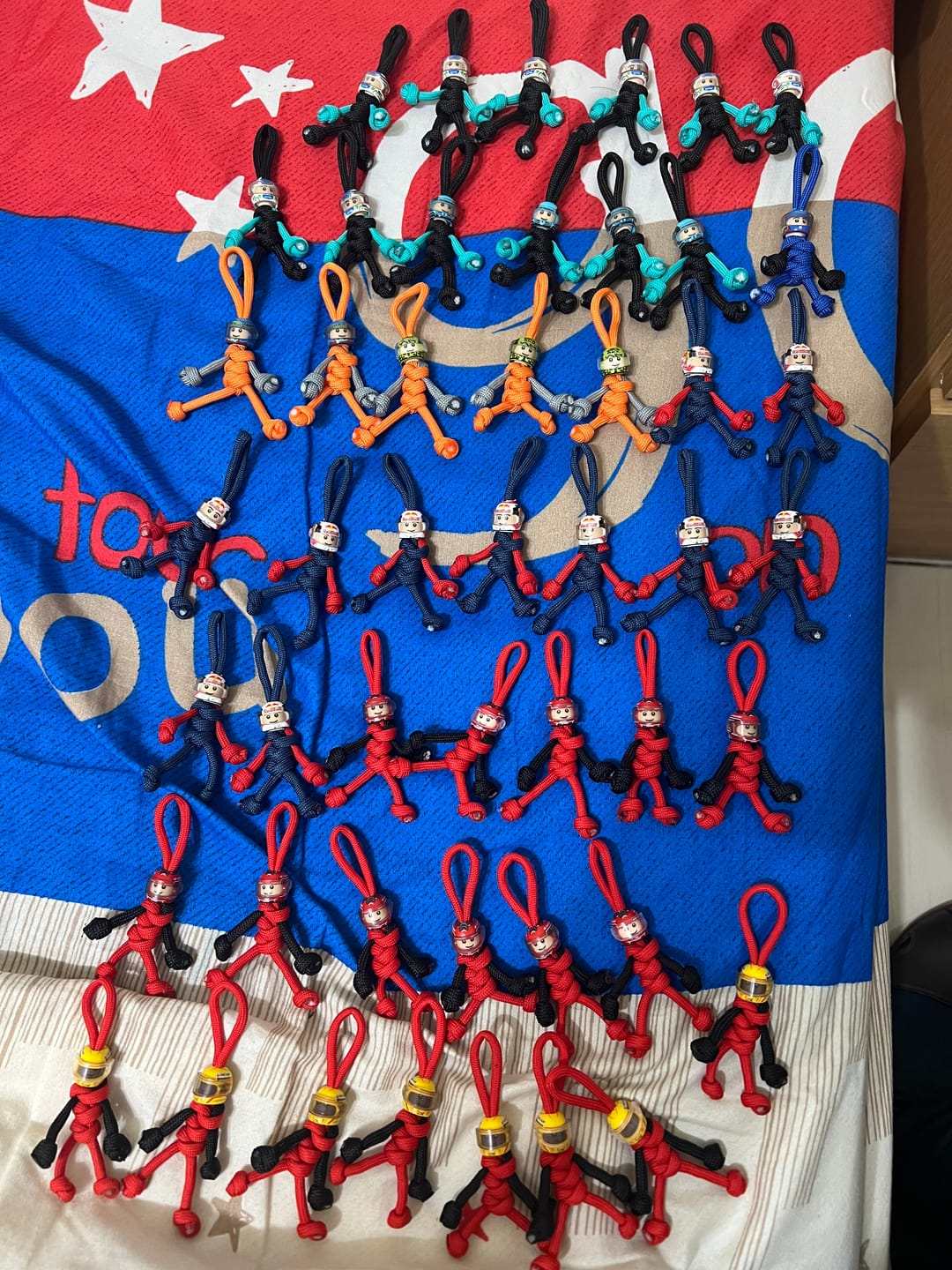 Customer photo review of Limited Edition Oscar Piastri Racing Paracord Buddy Keychain