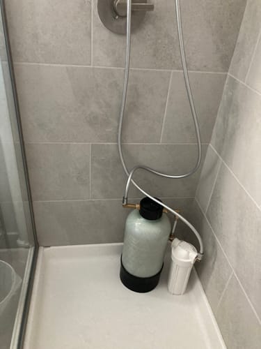 Customer photo review of Shower Water Softener System