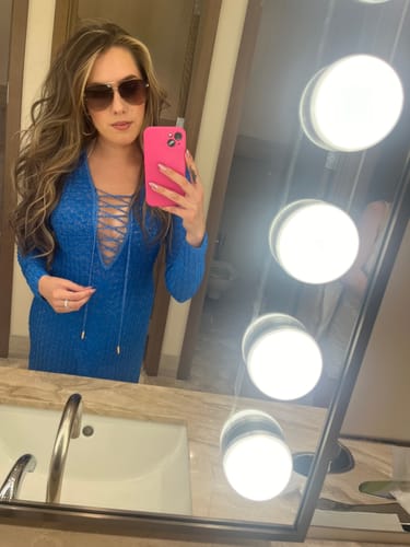 Customer photo review of Capri Serpentine Knit Tunic