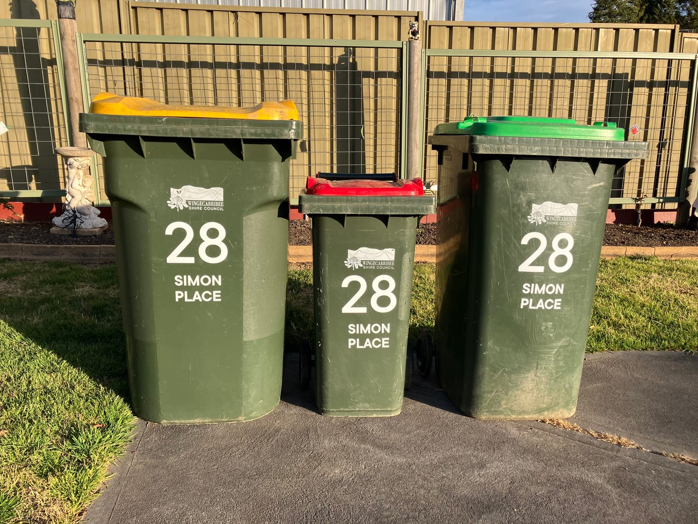 Customer photo review of Wheelie Bin Street Name & Number Sticker