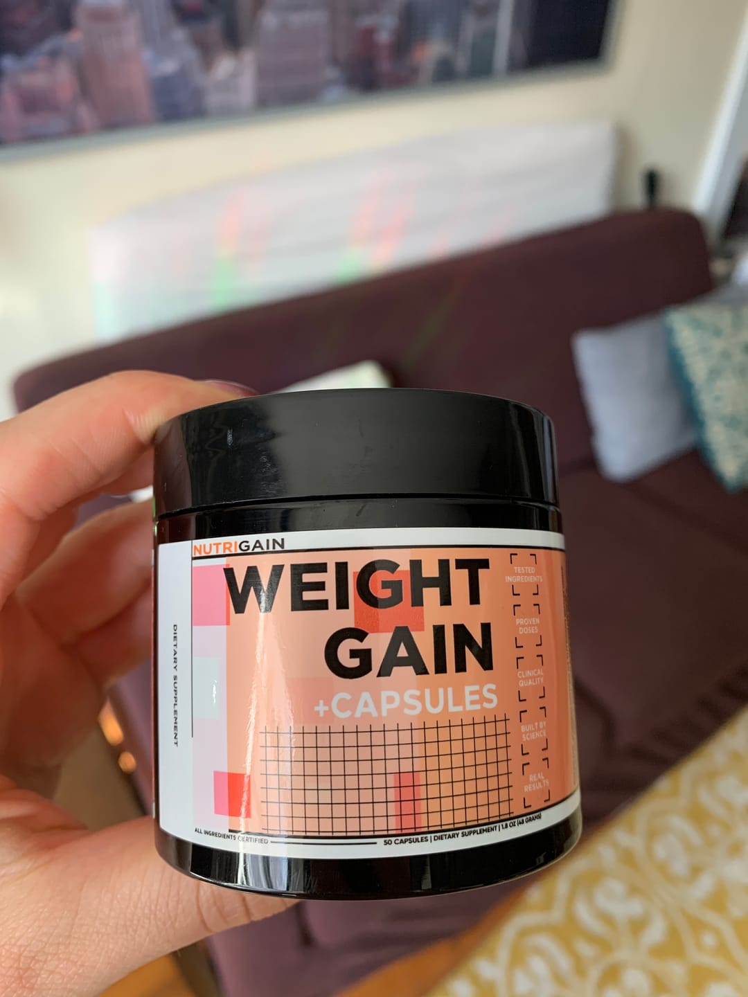Customer photo review of Nutrigain Weight Gain Capsules