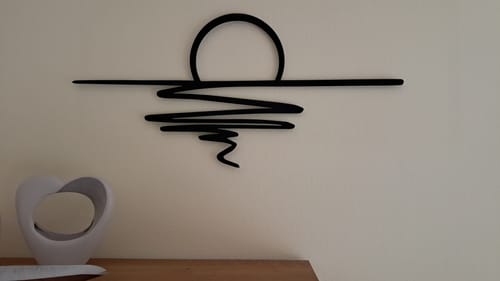 Customer photo review of Décoration murale en métal - Coucher du soleil (SUN.01)