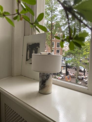 undefined review of Auríe Portable Lamp | Calacatta Viola Marble & Linen image 1 out of 1