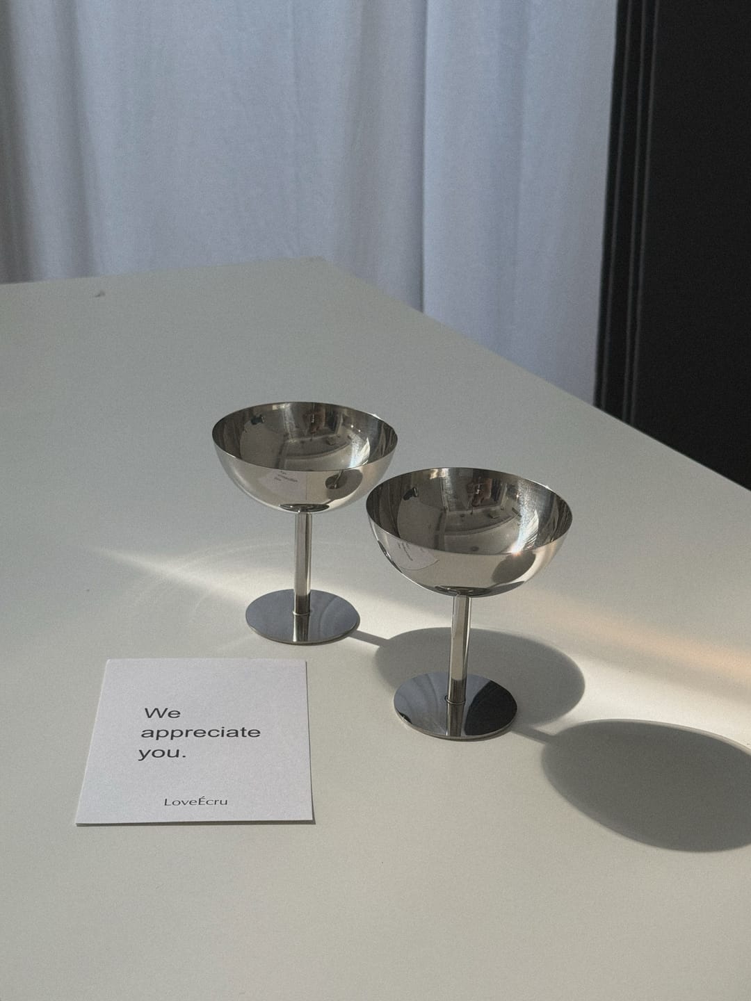 Customer photo review of Minimalism Stainless Steel Ice Cream Cup