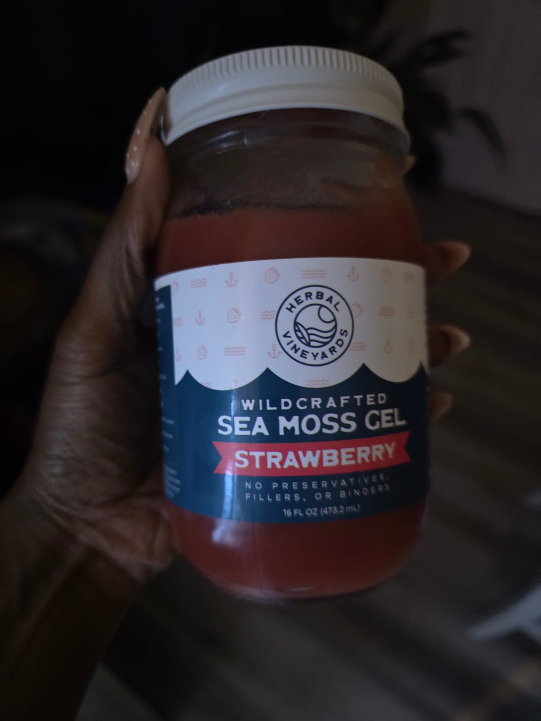 Customer photo review of EXCLUSIVE STRAWBERRY SEA MOSS GEL