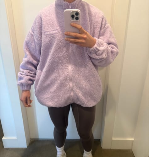 Customer photo review of Adults Wooley Zip Jacket - Lilac