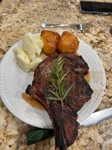 Customer photo review of USDA Choice Tomahawk Ribeye