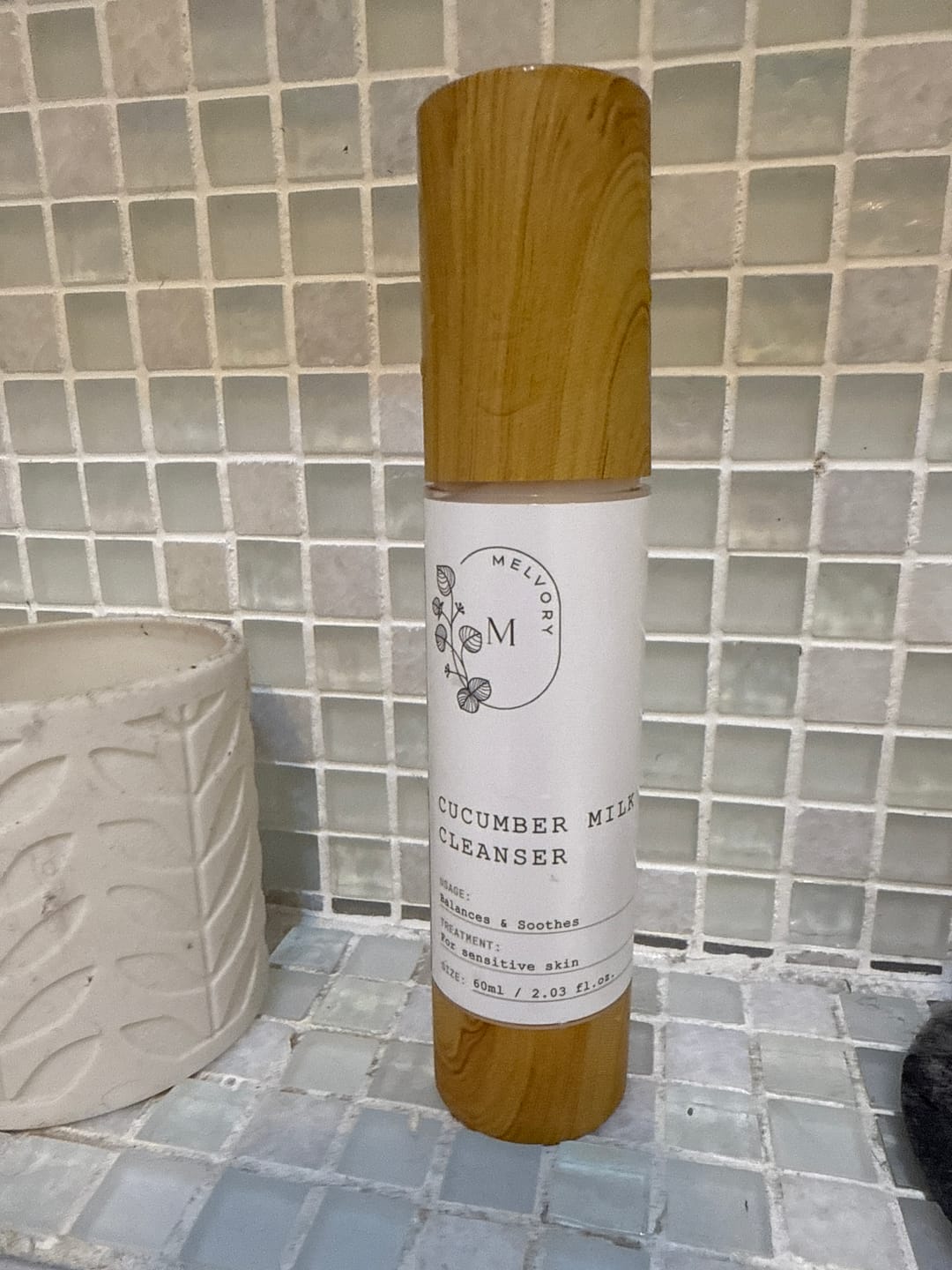 Customer photo review of Cucumber Milk Cleanser