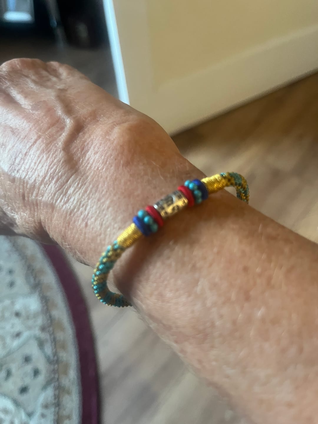 Customer photo review of Buddha Stones Colorful String Six True Words 925 Silver Focus Bracelet