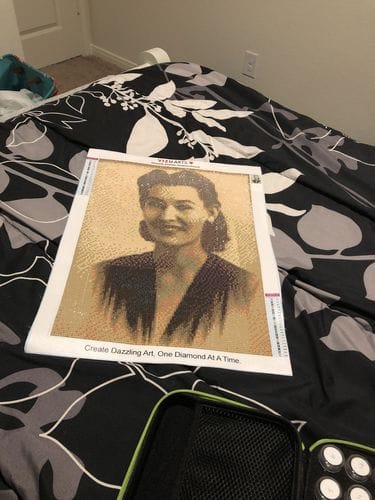 Customer photo review of Custom Diamond Painting Kit