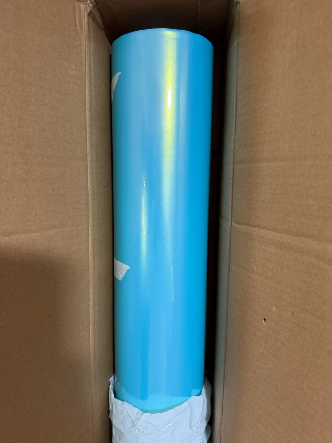 Customer photo review of Mallcas™ Glossy Candy Metallic Neon Ice Blue Vinyl Wrap (PET Liner)