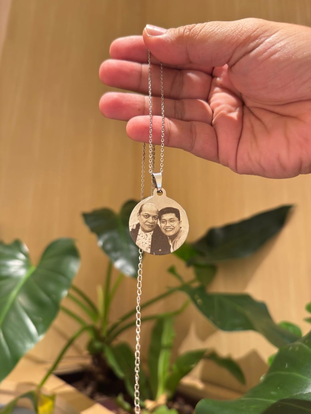 Customer photo review of Printave™ Personalized Round Necklace