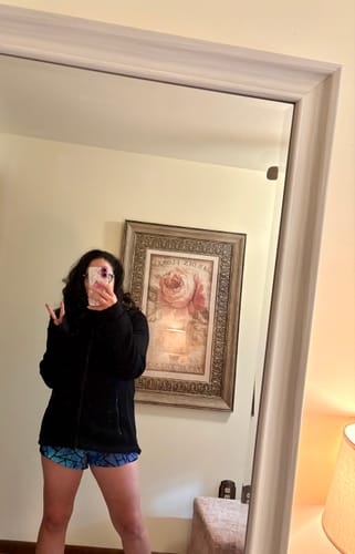 Customer photo review of Cubby Hooded Sweatshirt - Black