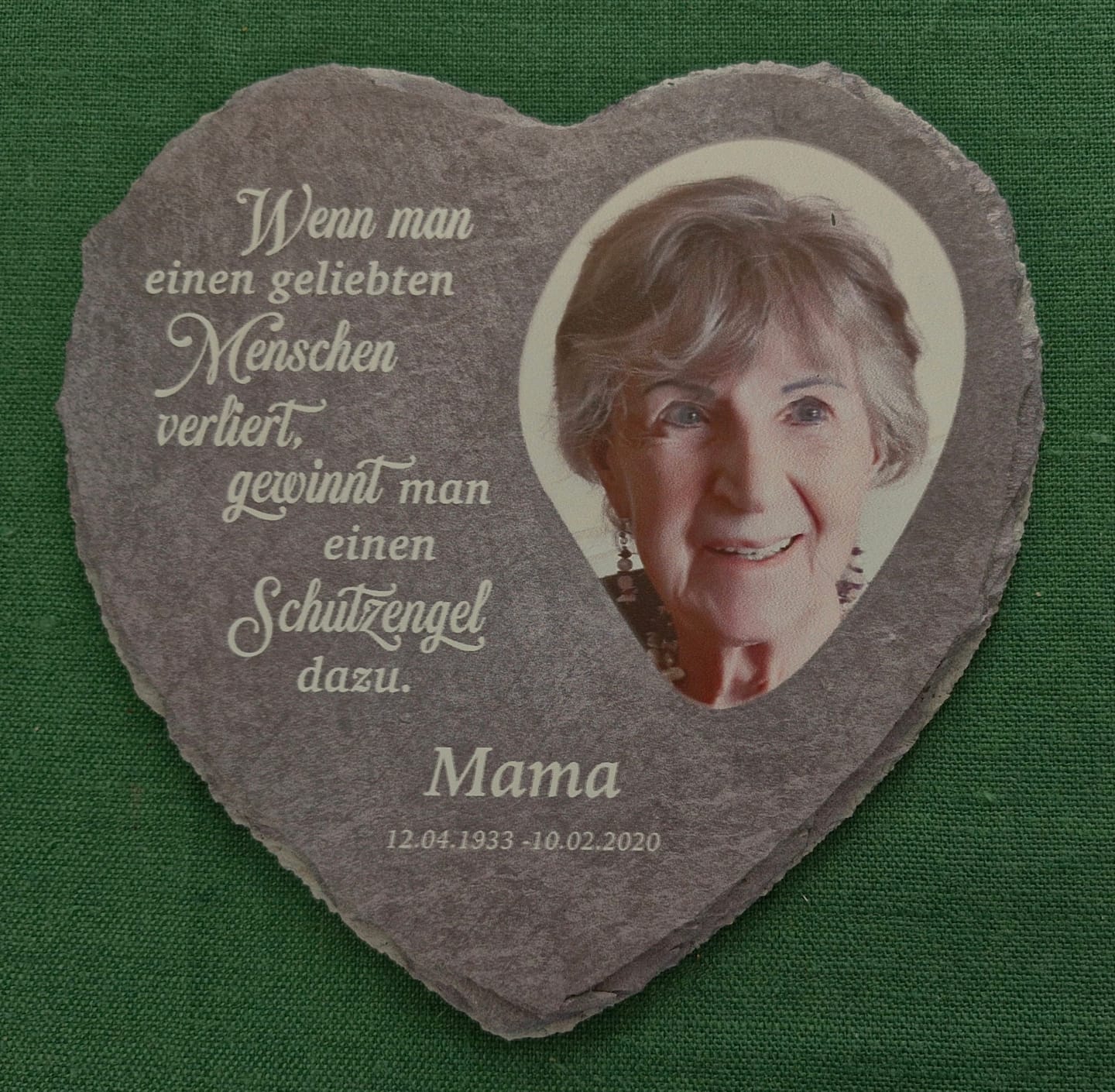 Customer photo review of Schutzengel - Individuelles Schieferherz