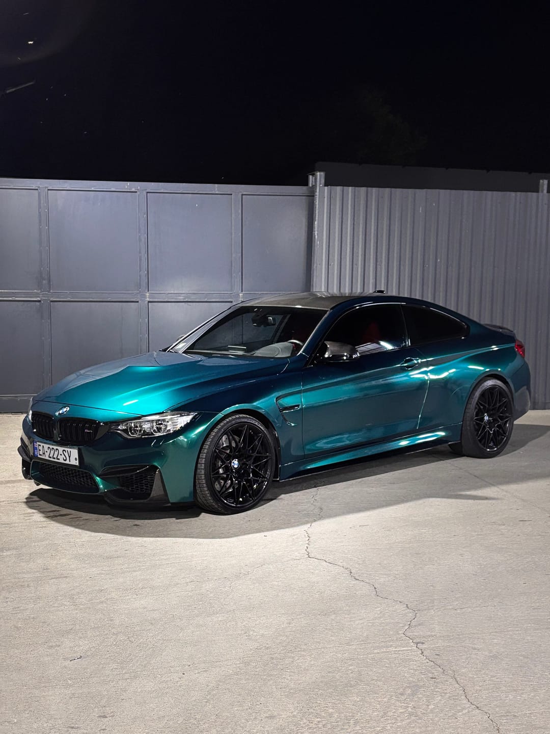 Customer photo review of Glossy Metallic Deep Sea Green Metallic Vinyl Wrap