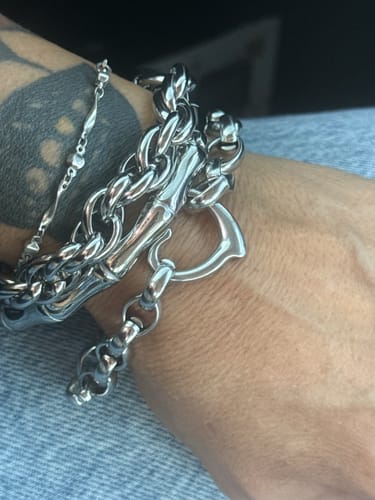 Customer photo review of Amari Stainless Steel Bracelet Stack