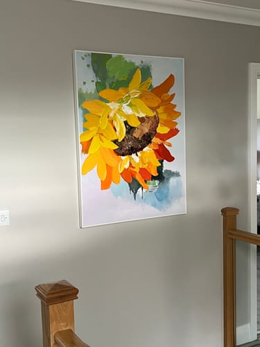 Customer photo review of Flower Abstract Textured Wall Art #FP103