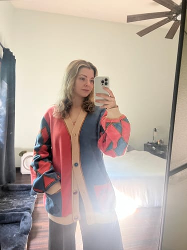 Customer photo review of Castle Cardigan Preorder