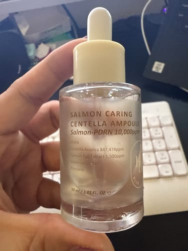 Customer photo review of HEVE BLUE Salmon Caring Centella Ampoule