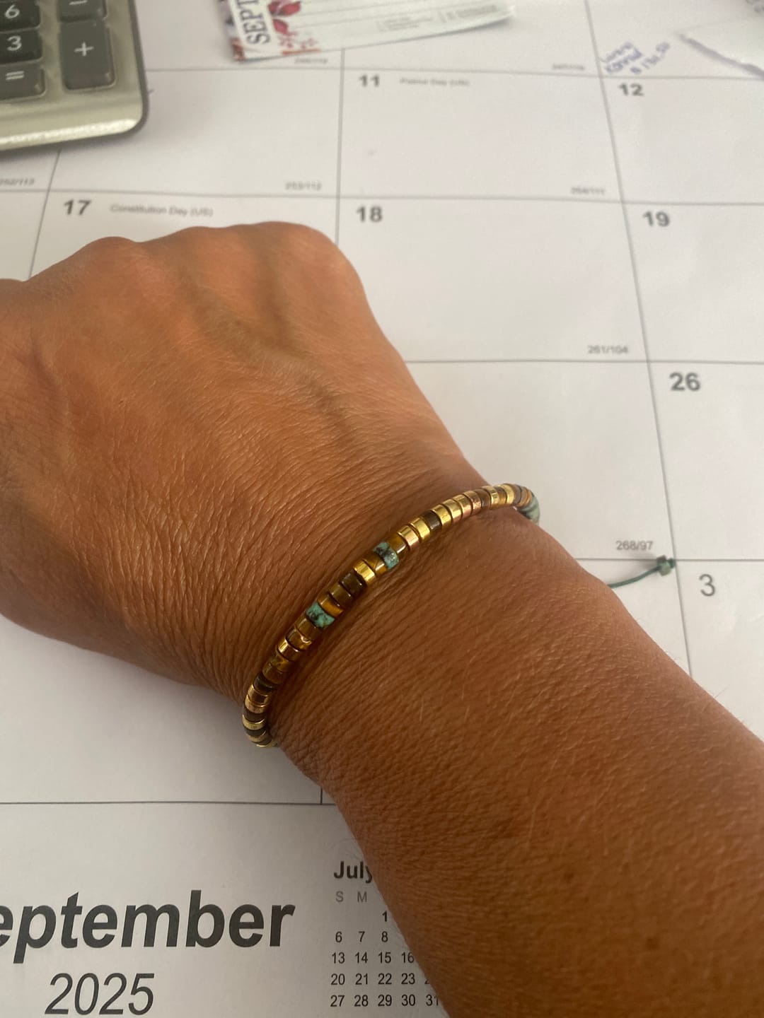 Customer photo review of 'Best Bitches Forever' Morse code Motivational Bracelet