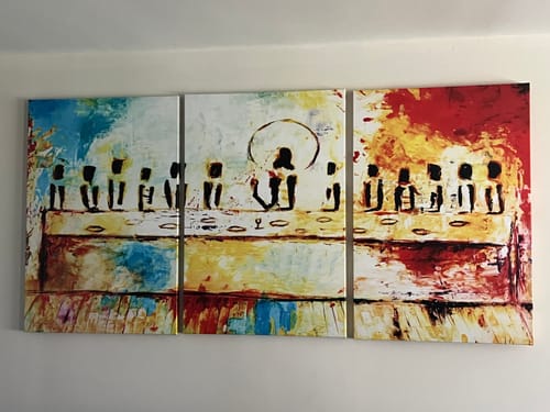 Customer photo review of Abstract Last Supper with Apostles Wall Art Canvas Print