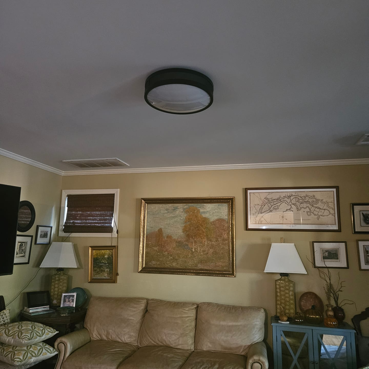 Customer photo review of Modern Perforated Dimmable LED Flush Mount