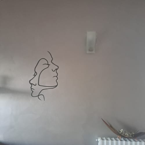Customer photo review of Décoration Murale en Métal - Deux Visages