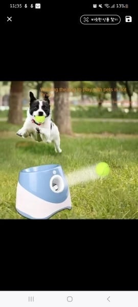 Customer photo review of FetchMate Automatic Dog Ball Launcher | Dog Toy
