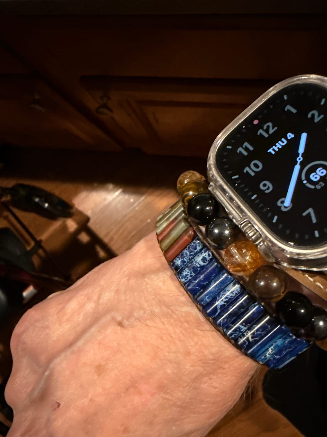 Customer photo review of Men's Warrior Jasper Bracelet