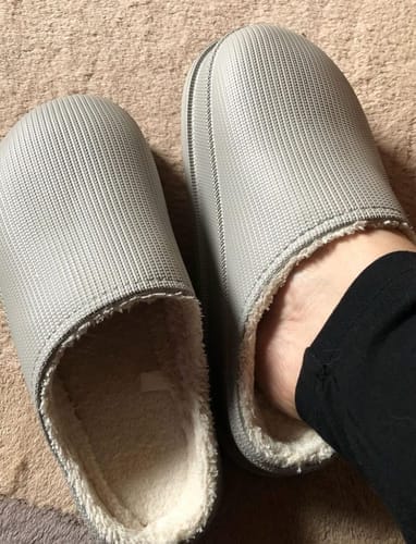 Customer photo review of The Snuggi Slippers (Unisex)