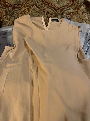 Customer photo review of Amani Textured Abaya Set - Peanut