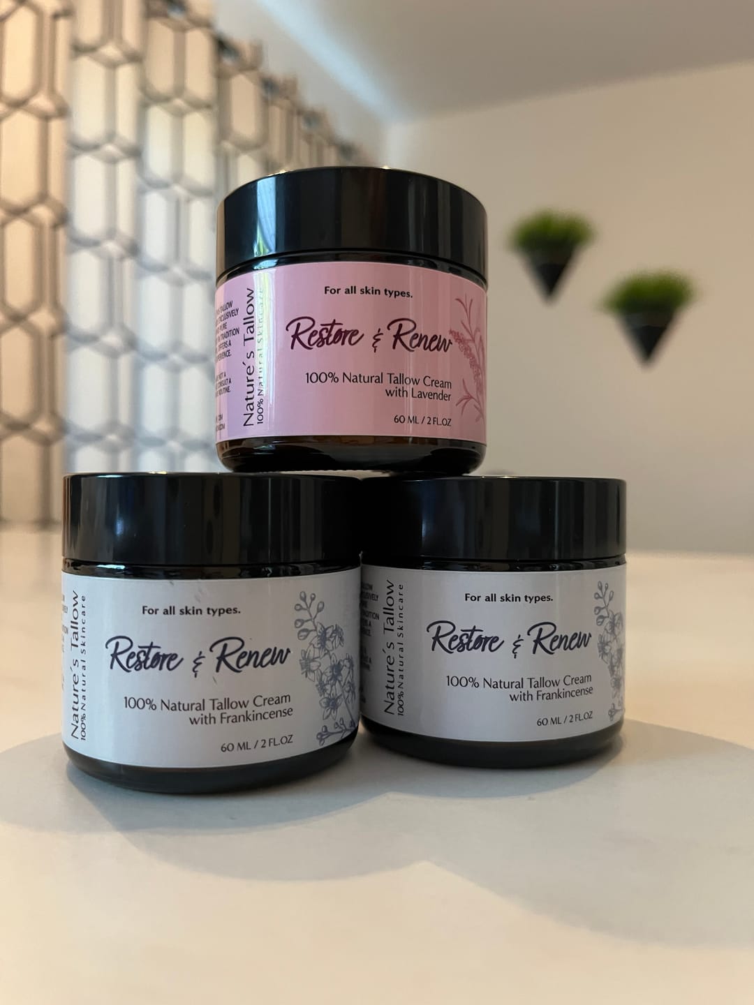 Customer photo review of 3-Pack = 2 Frankincense + 1 Lavender Restore & Renew Tallow Cream | FREE SHIPPING🚚