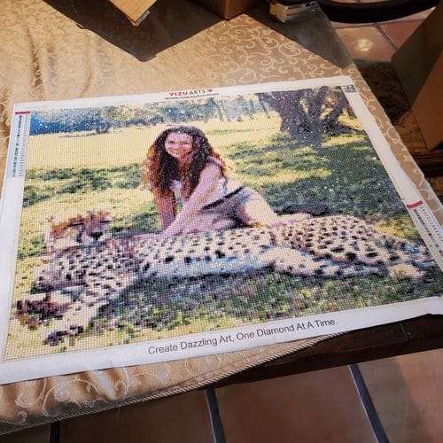 Customer photo review of Custom Diamond Painting Kit